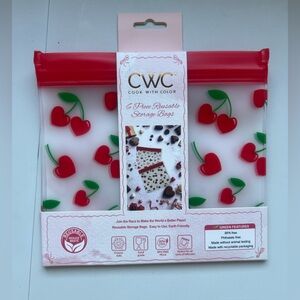 CWC Reusable Cherry Print Storage Bags